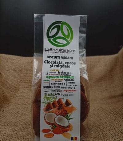 Biscuiți Vegani cu Ciocolată, Cocos și Migdale