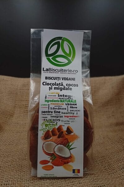 Biscuiți Vegani cu Ciocolată, Cocos și Migdale