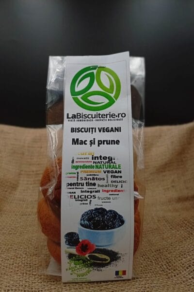 Biscuiți Vegani cu Mac și Prune