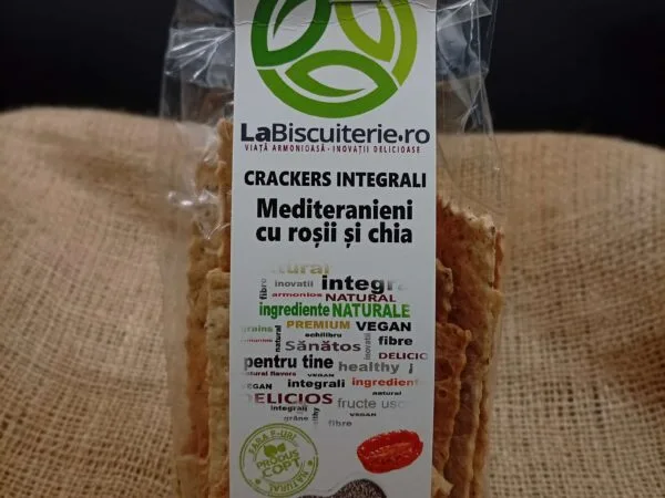 Crackers Integrali cu Roșii și Chia