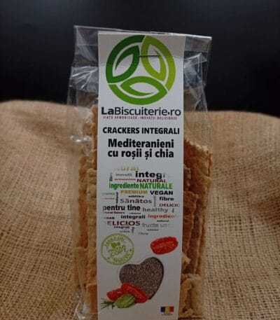 Crackers Integrali cu Roșii și Chia