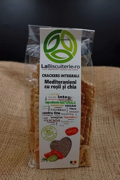Crackers Integrali cu Roșii și Chia