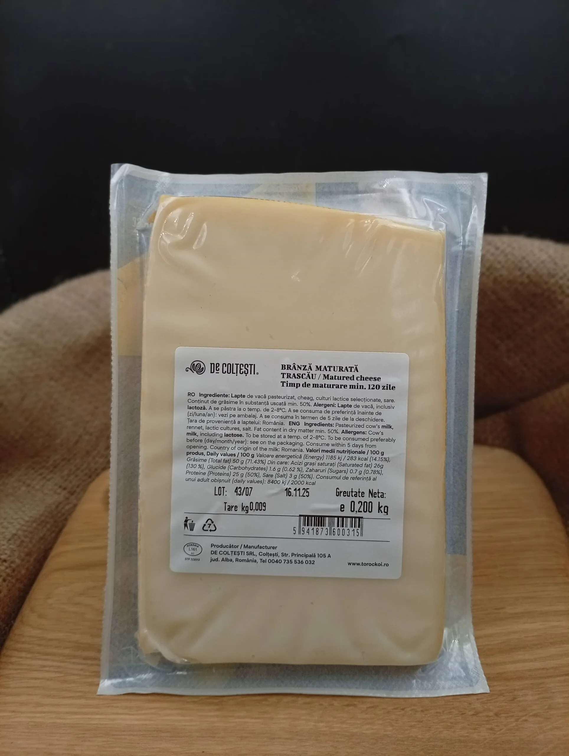 Brânză Maturată Trascău | 200g - imagine 2